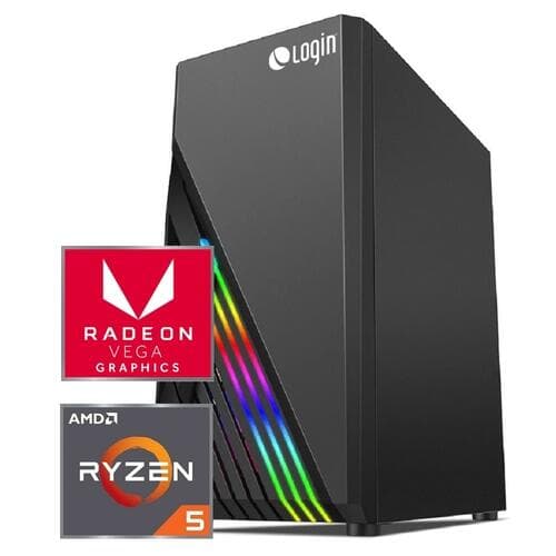 PC Gamer Login AMD Ryzen 5 5600G 3.9GHz Graficos Radeon Vega SSD 480Gb 8Gb DDR4 3200MHz Linux