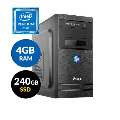 Computador Desktop Login Intel Pentium 4GB RAM 240GB SSD Linux