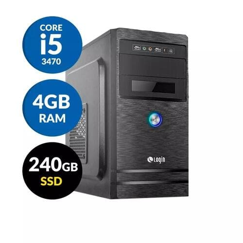 Computador Login Intel Core I5 3470 3.2 GHz SSD 240 GB 4GB RAM Linux
