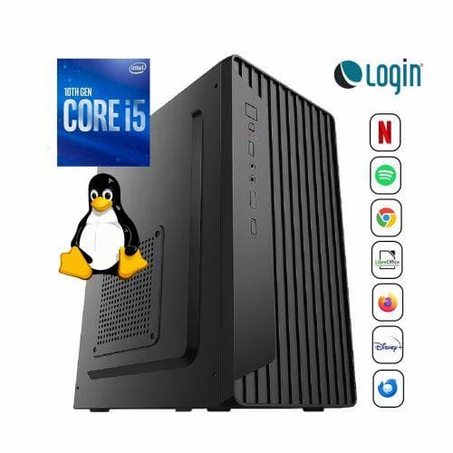 Computador Login Intel Core i5 10400T 2.00 GHz (Max 3.6 GHz) 256GB SSD 8Gb Ram DDR4 3200MHz Linux