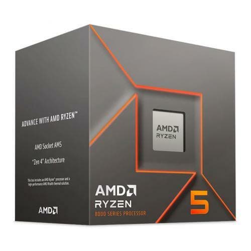Processador AMD Ryzen 5 8400F 4.2 GHz (4.7 GHz Max Turbo) Cach� 22MB AM5 6 N�cleos 12 Threads - 100-100001591BOX