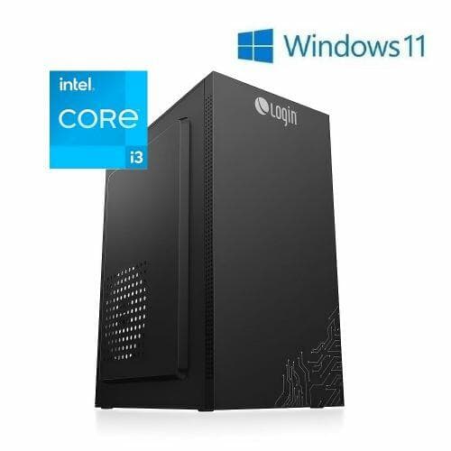 Computador Login Intel Core i3 12100 3.3Ghz (Max. 4.3Ghz) 8Gb Ram 3200Mhz 256Gb NVMe M.2 SSD Windows 11 Home