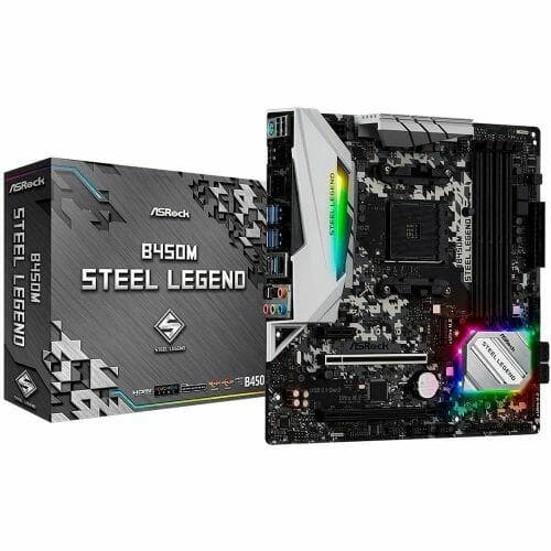 Placa M�e ASRock B450M Steel Legend AMD AM4 mATX DDR4