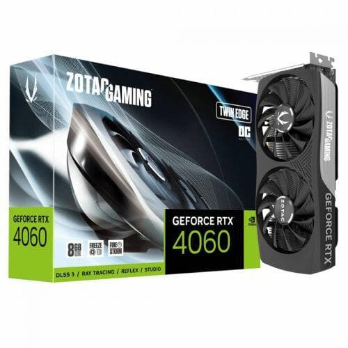 Placa de V�deo Zotac NVIDIA GeForce RTX 4060 Twin Edge OC, 8GB, GDDR6, DLSS, Ray Tracing, ZT-D40600H-10M