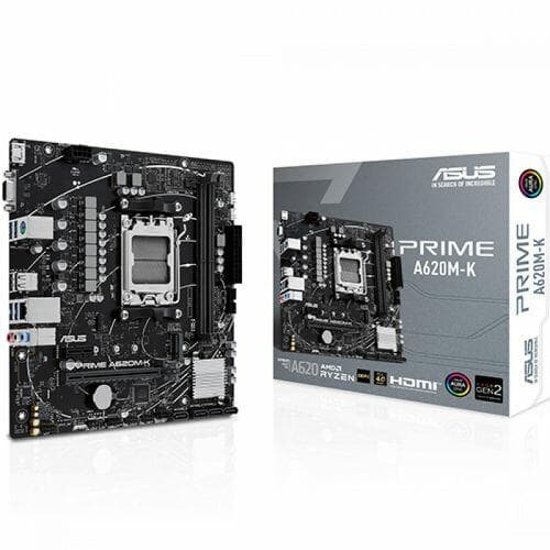 Placa M�e Asus Prime A620M-K, Chipset A620, AMD AM5, MATX, DDR5, 90MB1F40-M0EAY0