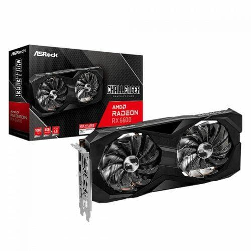 Placa de V�deo RX 6600 Challenger D, ASRock, AMD Radeon, 8GB, GDDR6