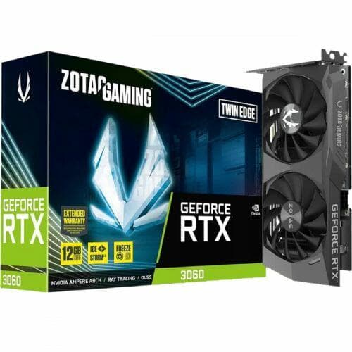 Placa de V�deo Zotac NVIDIA GeForce RTX 3060 Twin Edge, 12GB GDDR6 - ZT-A30600E-10M