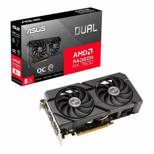 Placa de V�deo ASUS Dual Radeon RX 7600 O8G EVO - 8GB GDDR6