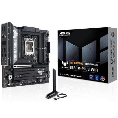 Placa M�e ASUS TUF GAMING B860M-PLUS WIFI, Intel LGA 1851, mATX, DDR5, Wi-fi, Bluetooth - 90MB1JV0-M0EAY0