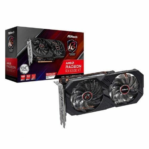 Placa de V�deo AsRock AMD Radeon RX 6500 XT PG 8GO 8GB GDDR6 64 bits - 90-GA3VZZ-00UANF