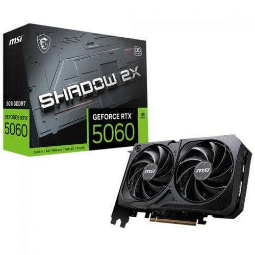 Placa de V�deo MSI NVIDIA GeForce RTX 5060 Shadow 2X OC, 8GB, GDDR7 912-V537-038