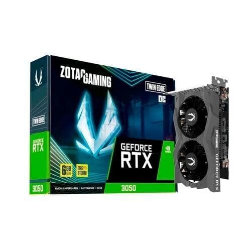 Placa de V�deo Zotac GeForce RTX 3050 6GB GDDR6 Twin Edge OC 128bits - ZT-A30510H-10L