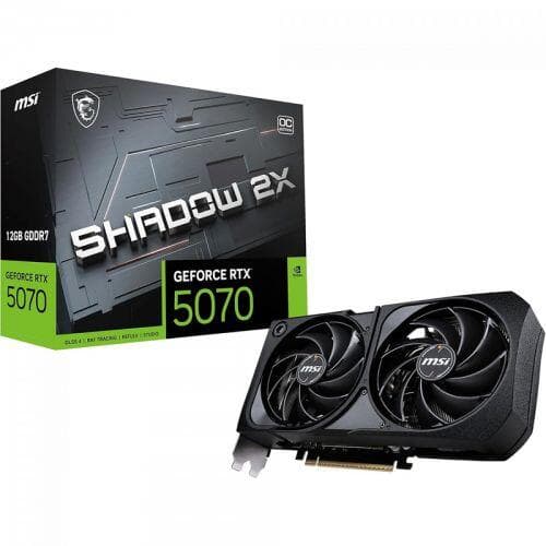 Placa de V�deo MSI NVIDIA GeForce RTX 5070 Shadow 2X OC, 12GB, GDDR7, DLSS, Ray Tracing, 912-V532-076