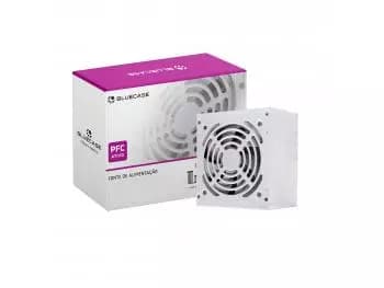 Fonte Bluecase 500W PFC Ativo, ATX12V, Branco, BLU500-PFCPS2W