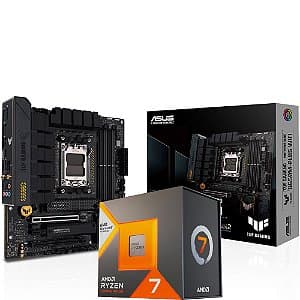 Kit Upgrade AMD Ryzen 7 7800X3D + Placa Mãe ASUS TUF GAMING B650M-PLUS WI-FI DDR5 AM5 mATX