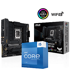Kit Upgrade Intel Core I5 13600KF + Placa Mãe ASUS TUF Gaming B760M-Plus Wi-Fi D4 DDR4 LGA 1700 MATX
