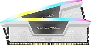 Memória RAM Corsair Vengeance RGB 64GB (2x32GB) DDR5 5200MHz C40 Branca - CMH64GX5M2B5200C40W