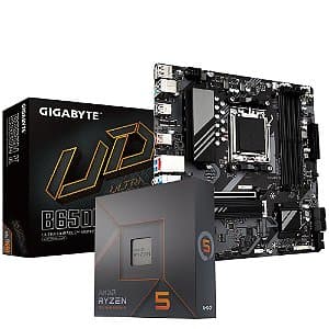 Kit Upgrade AMD Ryzen 5 7600 + Placa Mãe Gigabyte B650M K AM5 MATX DDR5