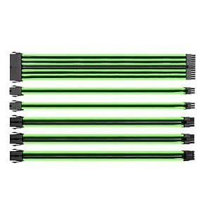 Cabo de Fonte Thermaltake MOD Sleeved Black and Green - AC-034-CN1NAN-A1