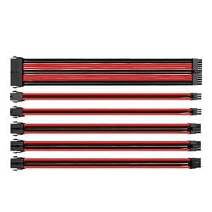 Cabo de Fonte Thermaltake MOD Sleeved Black and Red - AC-033-CN1NAN-A1