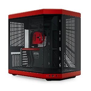 Gabinete Gamer HYTE Y70 Touch Pitch Tela Touch 14.5 C/ Cabo Riser Usb Type-C Black and Red - CS-HYTE-Y70TI-RB