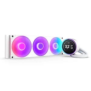 Water Cooler NZXT Kraken Elite 360 RGB White Visor LCD 2.72" 360MM - RL-KR36E-W2
