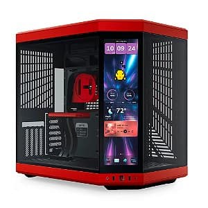 Gabinete Gamer HYTE Y70 Touch Infinite Pitch Tela Touch 14.9 C/ Cabo Riser Usb Type-C Black and Red - CS-HYTE-Y70TTI-RB