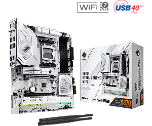 Placa Mãe ASRock X870 Steel Legend Wi-Fi 7 DDR5 AM5 ATX - 90-MXBPJ0-A0U