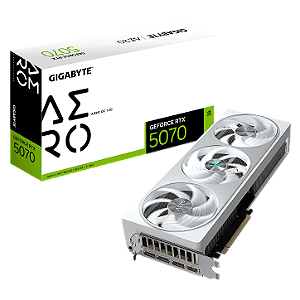 Placa de Vídeo Gigabyte GeForce RTX 5070 Aero OC 12GB GDDR7 192-bit - GV-N5070AERO-OC-12GD