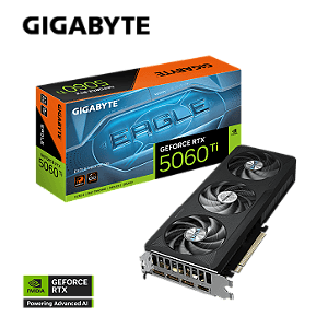 Placa de Vídeo Gigabyte GeForce RTX 5060 Ti Eagle MAX OC 8GB GDDR7 128-bit - GV-N506TEAGLEMAX-OC-8GD