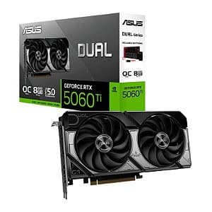Placa de Vídeo ASUS GeForce RTX 5060 Ti Dual OC 8GB GDDR7 128 bit - DUAL-RTX5060TI-O8G
