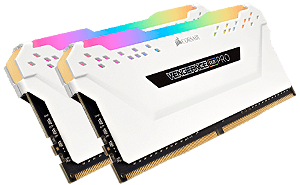 Memória RAM Corsair Vengeance Pro RGB 32GB (2x16GB) DDR4 2666MHz C16 Branca - CMW32GX4M2A2666C16W
