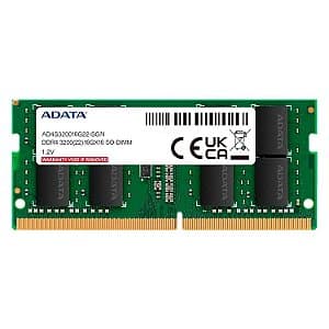 Memória RAM Adata Premier 16GB DDR4 3200MT/s C22 para Notebook - AD4S320016G22-SGN
