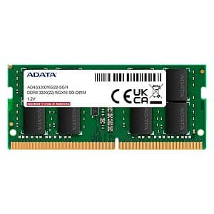 Memória RAM Adata Premier 16GB DDR4 3200MT/s C22 para Notebook - AD4S320016G22-SGN