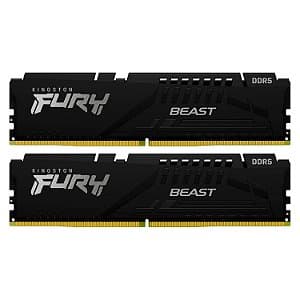 Memória RAM Kingston FURY Beast Black 32GB (2x16GB) DDR5 5200 MHz C40 - KF552C40BBK2-32