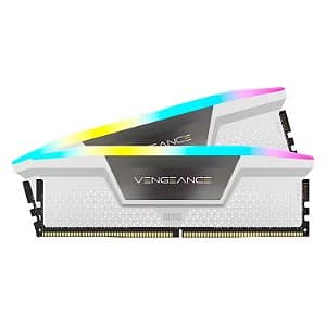 Memória RAM Corsair Vengeance RGB 64GB (2x32GB) DDR5 6000MHz C30 Branca - CMH64GX5M2B6000C30W