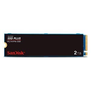 SSD 2TB SanDisk Plus NVMe M.2 NVMe PCIe 3.0 3200MBs/2500MBs - SDSSDA3N-2T00-G26