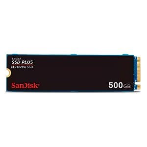 SSD 500GB SanDisk Plus NVMe M.2 NVMe PCIe 3.0 3200MBs/2500MBs - SDSSDA3N-500G-G26