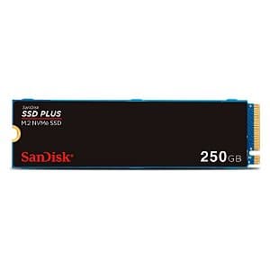 SSD 250GB SanDisk Plus NVMe M.2 NVMe PCIe 3.0 3200MBs/2500MBs - SDSSDA3N-250G-G26