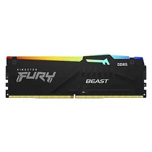Memória RAM Kingston Fury Beast RGB 16GB DDR5 5200MHz C40 - KF552C40BBA-16