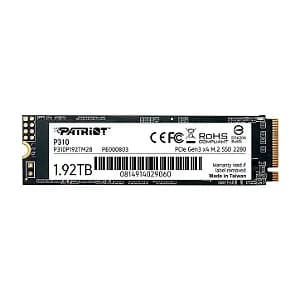 SSD 1.92TB Patriot P310 M.2 NVMe PCIe 3.0 2100MBs/1800MBs - P310P192TM28