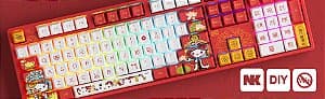 Teclado Mecânico Gamer Akko Hello Kitty 5108S Switch Akko CS Sakura ANSI