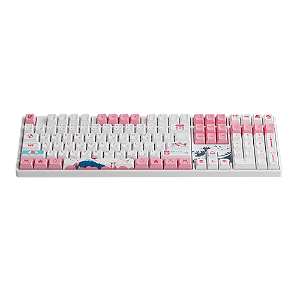 Teclado Mecânico Gamer Akko 5108 World Tour Tokyo R2 Full Size Hot-Swap RGB Switch Akko Jelly Pink ANSI