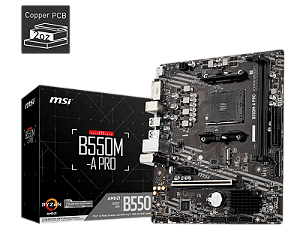 Placa Mãe MSI B550M-A PRO DDR4 AM4 M-ATX