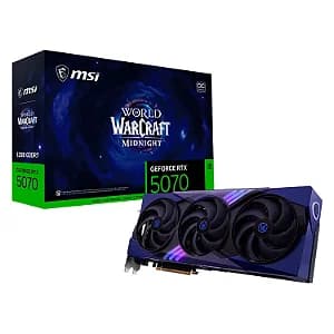 Placa de Vídeo MSI GeForce RTX 5070 World of Warcraft Midnight Void Edition OC 12GB GDDR7 - 507012WMVEC