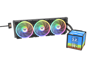 Water Cooler Thermaltake TT MineCube 360 Ultra ARGB Sync Black AIO 3x120mm Quad LCD - CL-W481-PL12SWA