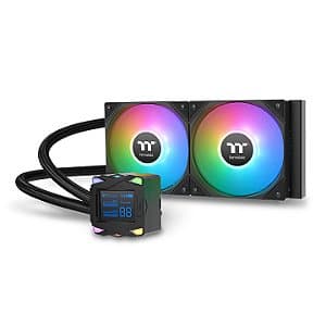 Water Cooler Thermaltake LA240-S ARGB Sync Black AIO 240mm LCD 2x120mm - CL-W461-PL12SW-A