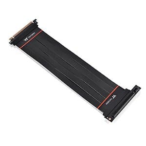 Cabo Riser PCI-E 4.0 Thermaltake TT Premium Extender 300mm com Adaptador 90 Graus Preto - AC-058-CO1OTN-C2