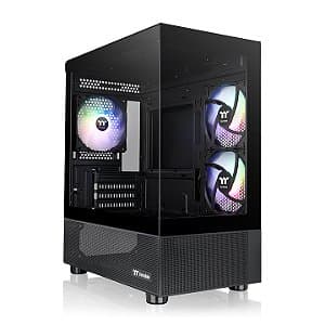 Gabinete Thermaltake View 170 TG ARGB Preto Micro-ATX Vidro Temperado 3x Fan 120mm ARGB - CA-1Z4-00M1WN-00