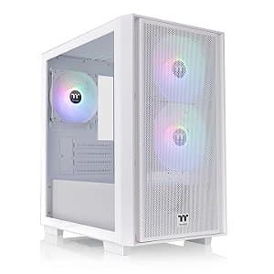 Gabinete Thermaltake Versa H16 TG ARGB Snow White Micro-ATX Mesh Vidro Temperado 3x Fan 120mm ARGB - CA-1Y8-00S6WN-01